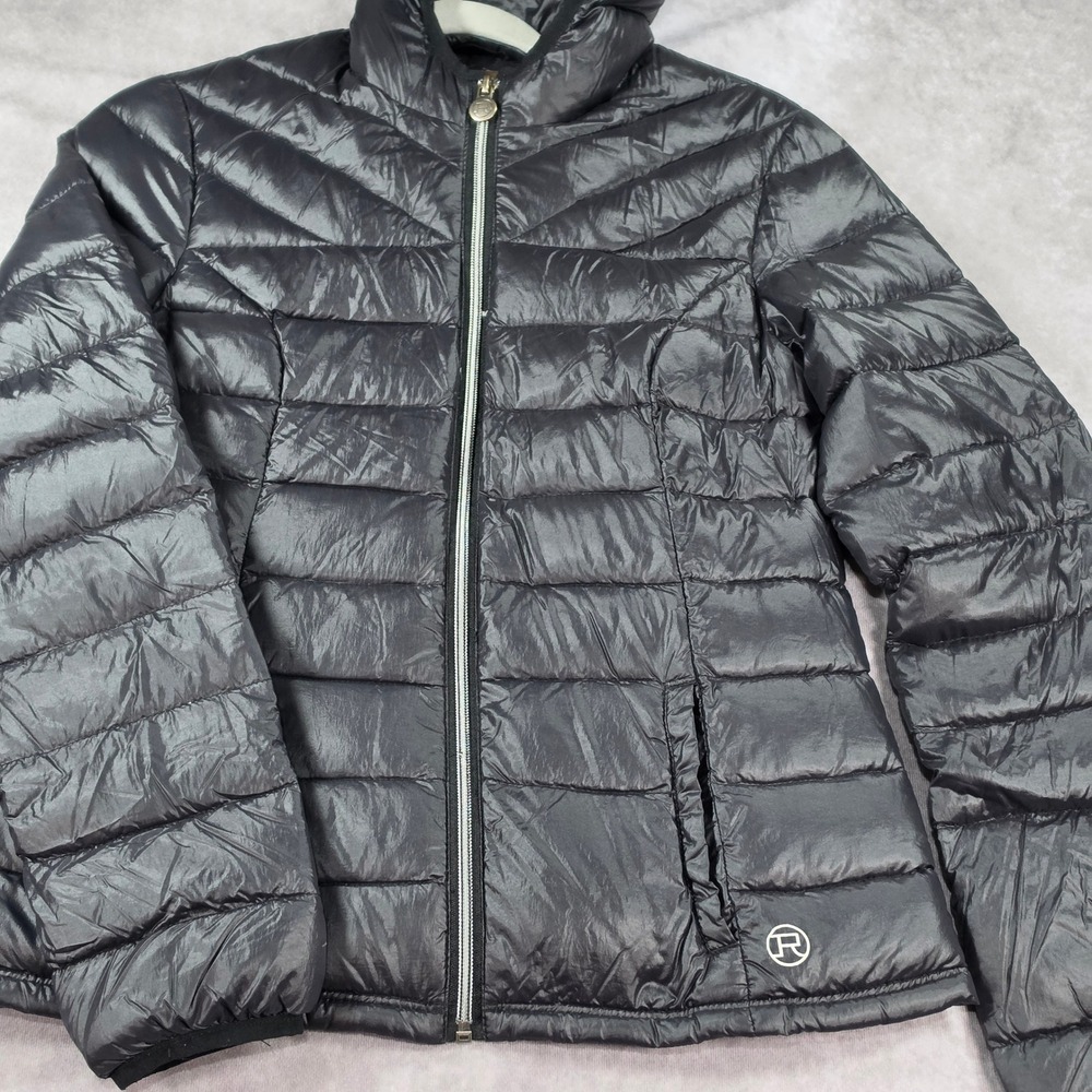 Roper Puffer Jacket Women Small Black Excellent Down Fill Quilted Full Zip